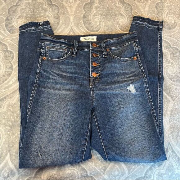 Madewell 10" High-Rise Skinny Crop Jeans: Button-Front TENCEL™ Denim Edition - Picture 5 of 8
